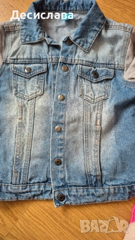 Дънково яке за момче, 6-7год., снимка 4 - Детски якета и елеци - 52352841