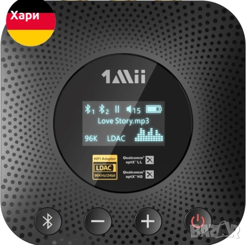 1Mii B06HD+ HiFi Bluetooth 5.1 приемник с aptX HD и LDAC, вграден DAC