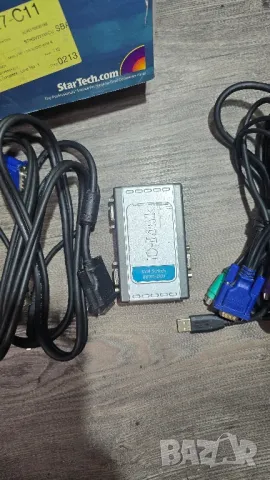 Устройство за използване на два компютъра с един монитор KVM, снимка 7 - Геймърски - 49810616