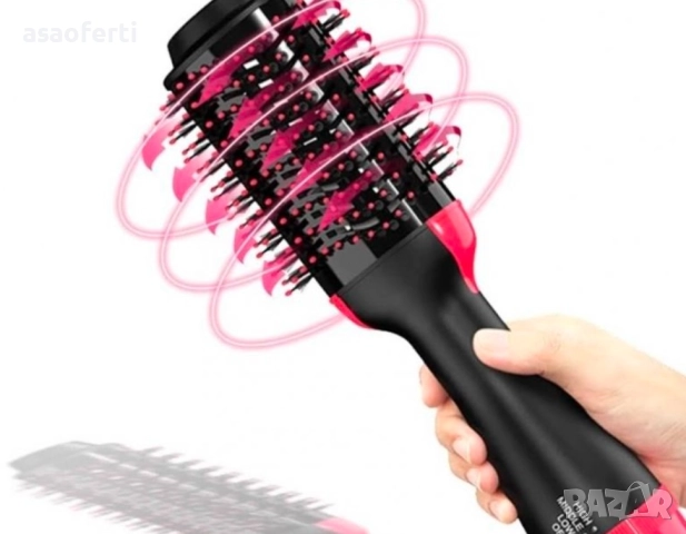💨 Електрическа Четка-Сешоар 2в1 (One Step) – Изправяне, Обем и 3 Температурни Режима, снимка 4 - Аксесоари за коса - 52560370