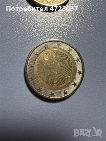 Евро монети от различни години, използвани, но добре запазени., снимка 4 - Нумизматика и бонистика - 53275226