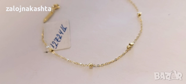 Нова-Златна гривна-0,85гр/14кр, снимка 5 - Гривни - 52735287