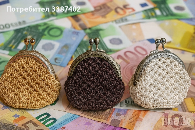 малки симпатични портмонета, подходящи за подарък, ръчно изплетена с много любов , снимка 4 - Портфейли, портмонета - 52866716
