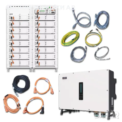 Комплект хибриден трифазен инвертор Solinteg 50KW+Батерии на система Sunwoda CIESS 50kwH+кабели, снимка 1 - Друга електроника - 49051460