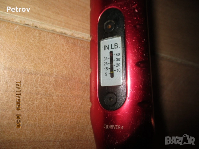 Snap-on - Q DRIVER 4 - MADE IN USA - 1/4" PROFI Динамометричен Ключ за Шестограми /Инбуси 10 - 40 Nm, снимка 2 - Ключове - 52619788