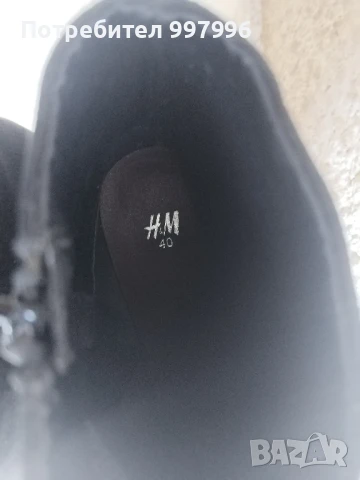 елегантни велурени боти H&M -40номер, снимка 12 - Дамски боти - 50564794