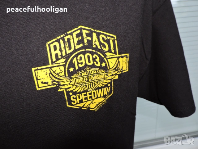 Harley Davidson RICHCO CHIANG MAI THAILAND Mens Black Motorcycle Biker T-Shirt Rare Size L, снимка 3 - Тениски - 53393410