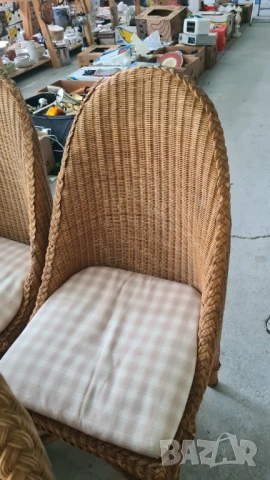 ратанов стол внос от Европа, снимка 6 - Столове - 50700032