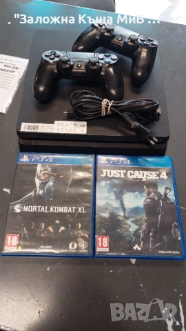 PlayStation 4 slim + 2бр Джойстика. , снимка 4 - PlayStation конзоли - 52552535