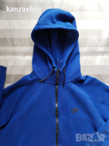 Nike Tech Fleece Zip Hoody Deep Royal Blue - страхотно мъжко горнище ХЛ УМАЛЕНО, снимка 7 - Спортни дрехи, екипи - 45039412