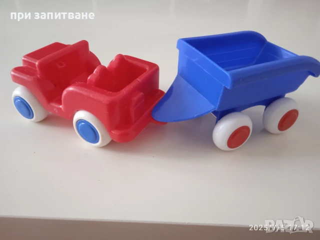 Играчка количка Jeep на Viking toys и ремарке на Flex toys, Sweden, обща дължина 28 см., снимка 6 - Колекции - 50918310