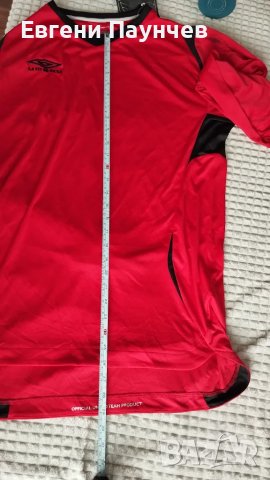 Нова Umbro спортна мъжка блуза размер XL червена, снимка 10 - Спортни дрехи, екипи - 50385839
