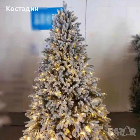 Коледна елха с вградени лампички по връхчетата, снимка 4 - Други - 52213297