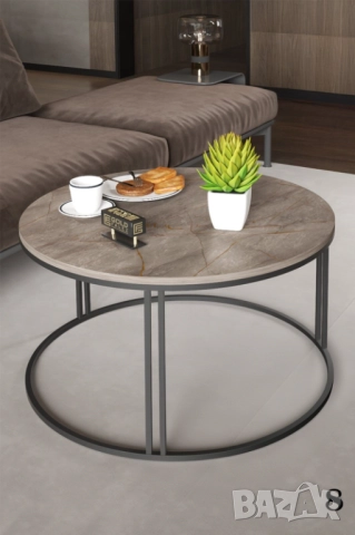 Кръгла масичка за кафе / Холна масичка - 12 цвята, снимка 3 - Маси - 51932688