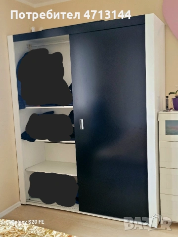 двукрилен гардероб, снимка 3 - Гардероби - 53307682