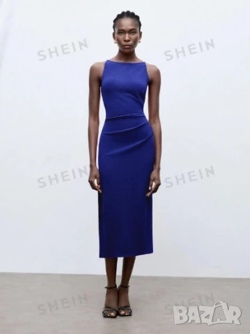 Нова рокля в красив син цвят, снимка 2 - Рокли - 50995092