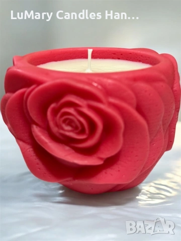 Свещ “ Роза”, снимка 3 - Декорация за дома - 53223198