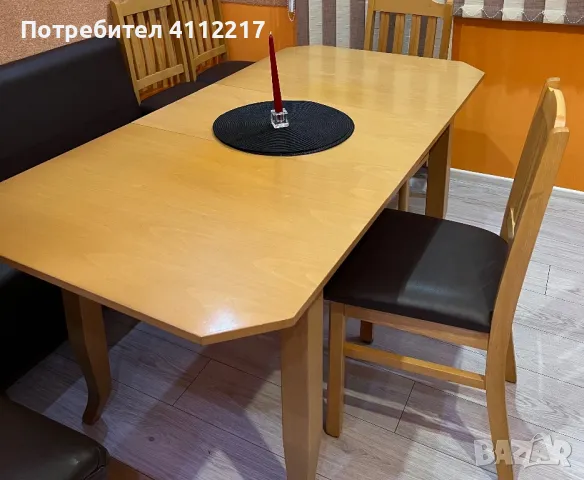 Продавам кухненска маса и 4бр столове , снимка 2 - Маси - 48669659