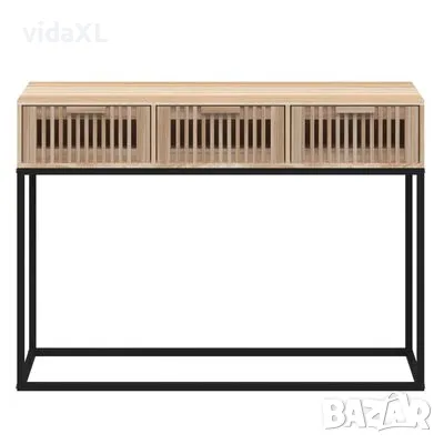 vidaXL Конзолна маса, 105x30x75 см, инженерно дърво и желязо(SKU:352108), снимка 3 - Маси - 48823062