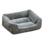 4630 Луксозно пухкаво легло за кучета и котки – Кралски комфорт в меко сиво (Размери M/L), снимка 2