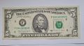 USA. $ 5 DOLLARS 1988-A . UNC, снимка 1