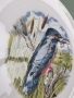 Royal Worcester Spode/Hammersley 23см/английска порцеланова чиния/релефна-птица, снимка 2