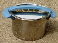 Отлична немска тенджера с метален капак FISSLER MAGIC BLUE,обем 6.7л., снимка 1 - Съдове за готвене - 44990037