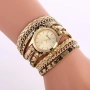 Дамски ръчен часовник тип гривна с верижки за увиване около китката. Цветове - бял или златен., снимка 1