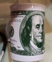 Чаша порцеланова със снимка 100 долара за чай, кафе, снимка 3