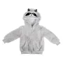 Зимно бебешко горнище с качулка с уши на миеща мечка сиво S_1245179, снимка 1