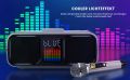 Караоке Bluetooth колонка HIUYRFS преносим комплект за деца с 2 безжични микрофона LED светлина, снимка 9