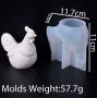 3D Петел петле кокошка силиконов молд форма фондан шоколад гипс смола декор, снимка 3