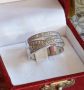 Нов сребърен пръстен с циркони 