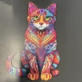 Дървен пъзел-котка, снимка 2