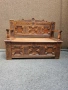 Уникална ретро пейка с дърворезба, снимка 1