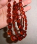 Старинна кехлибарена огърлица от фасетирани бакелитени мъниста черешов кехлибар, снимка 7