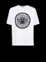 BALMAIN White Flocked Coin Logo Print Oversized Мъжка Тениска size S (L), снимка 2