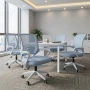 Ергономичен светлосин офис стол с дишаща мрежа и регулируема височина – комфорт през целия ден, снимка 4
