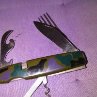 Немско ростфрай туристическо ножче 6 части вилица и лъжица 115х80мм, снимка 3 - Ножове - 45160361