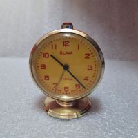 Механичен! Настолен Часовник SLAVA, 11rubis, СССР, снимка 1 - Антикварни и старинни предмети - 45353018