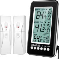 Термометър за хладилник ORIA, цифров термометър за фризер с 2 сензора НОВО, снимка 1 - Друга електроника - 45415805
