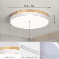 Плафон Vikaey 30 см, бял, LED лампа за спалня, кухня, хол, коридор, антре 4000K 24W, снимка 3 - Лед осветление - 45745643