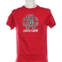 НОВА оригинална червена памучна тениска ROBERTO CAVALLI размер L от Италия, снимка 1 - Тениски - 45238162