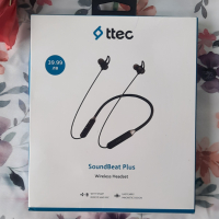 Безжични Слушалки, TTEC SoundBeat Plus Handsfree Bluetooth, Черен, снимка 1 - Слушалки и портативни колонки - 45012565
