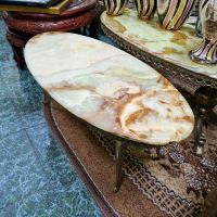 Прекрасна антикварна белгийска бронзова маса с оникс , снимка 2 - Антикварни и старинни предмети - 45382620