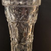 Стара стъклена ваза , снимка 3 - Вази - 45448737