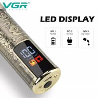 Професионален тример за подстригване VGR V-073, дисплей, 4 приставки. USB, зареждане, снимка 4 - Машинки за подстригване - 45927281