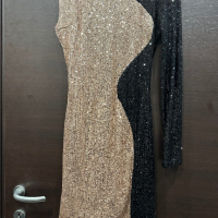 Вечерна къса рокля с паети, снимка 1 - Рокли - 44957815