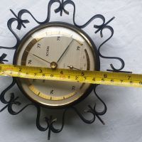Барометър и термометър с метален обков, снимка 6 - Антикварни и старинни предмети - 45401181