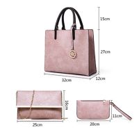 Комплект дамска чанта - отворена горна чанта, ръчна чанта, портфейл, 5цвята , снимка 7 - Чанти - 45159095
